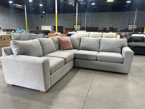 Scandinavian Designs Light Gray L-Shaped Sectional