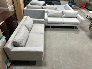 West Elm 73'' Gray Eddy Sofa Set