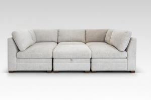 Tisdale 6-Piece Fabric Sectional - Taupe