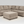 Large Gray U-Shaped Double Chaise Sectional with Ottoman