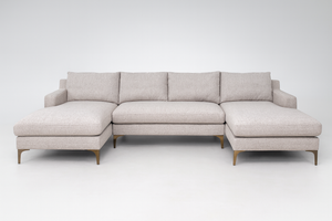 Interior Define U-Shape Sectional Couch with Double Chaise