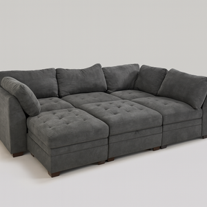 ThomasVille Tisdale 6-Piece Fabric Sectional - Gray