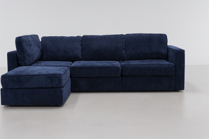 Sapphire Navy Corded Velvet LoveSac (4 Seat/5Side)