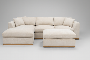 Henredon Caley Reversible Sofa Chaise with Ottoman