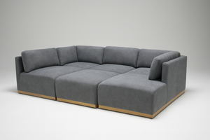 Henredon 6-Piece Fabric Sectional - Gray
