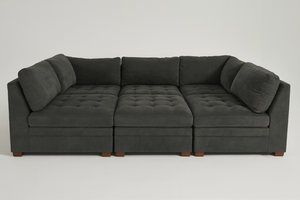Tisdale 6-Piece Fabric Sectional - Gray