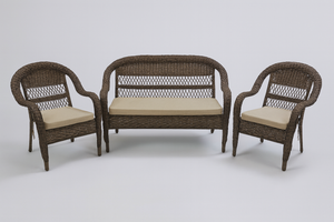 Patio Wicker Loveseat and Chairs