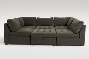 Tisdale 6-Piece Fabric Sectional - Gray