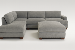 Thomasville Fabric Sectional with Ottoman