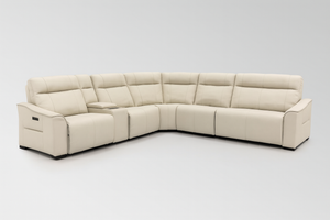 Monica Leather Power Sectional
