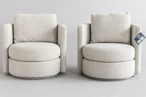 Davos Gray Fabric 2-Pack Chairs