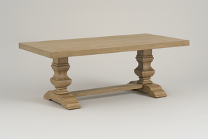 Wood Dining Table with 2 Leaf Extensions