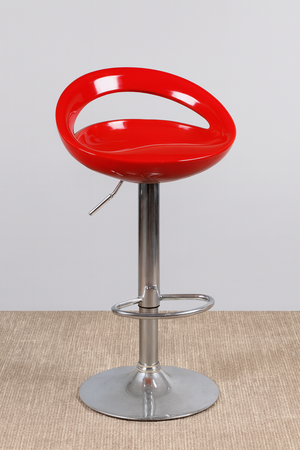 Red Retro Swivel Barstool