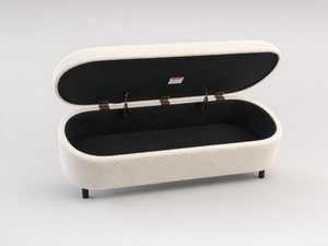 White Storage Ottoman