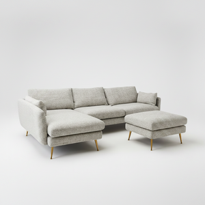 Albany Park Chaise Sectional W/ Ottoman