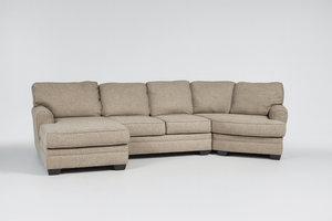 Pewter 3 Piece Wedge Sectional Sofa