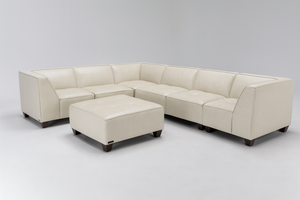 Abbyson Wallingford 7-Piece Leather Sectional
