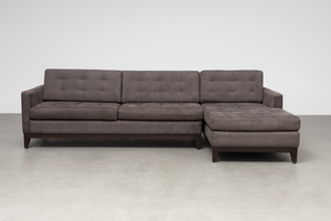 Charcoal Gray Tufted Sectional