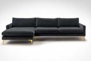 Safavieh Black Velvet Sectional