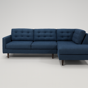 Apt2B Navy Blue Tufted Sectional