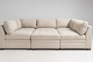 Tisdale 6-Piece Fabric Sectional - Beige Boucle