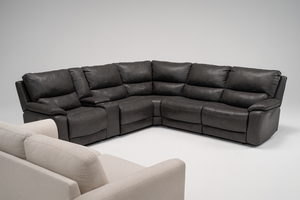 Lauretta Leather Power Reclining Sectional