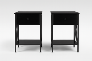 Black Side Table Set