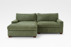 Green Cordouroy Sectional