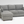 Coddle Luke Fabric Sleeper Sofa with Reversible Chaise and Storage