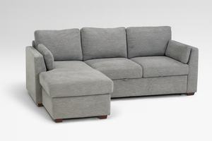 Coddle Luke Fabric Sleeper Sofa with Reversible Chaise and Storage