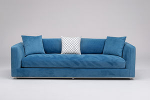 ROVECONCEPTS Velvet Blue Sleeper Sofa