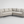 Modern Grey Sectional with Metal Legs