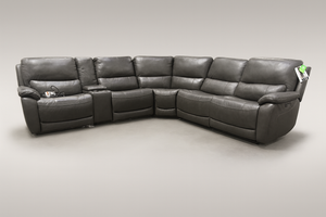 Wylder Leather Power Sectional