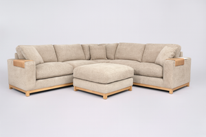 Hawthorne 3-piece Fabric Sectional with Ottoman