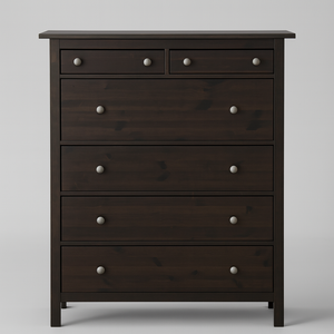 6-Drawer Black Dresser