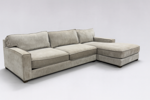 Gray PLUSH Chaise Sectional