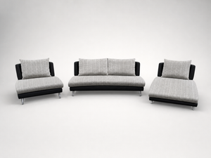 Zuri Modern 3-Piece Loveseat, Chair & Chaise Lounge Set