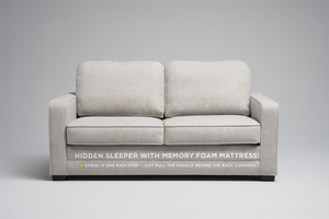 Rosie Fabric Sleeper Sofa with Memory Foam Mattress