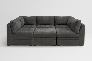 Tisdale 6-Piece Fabric Sectional - Gray