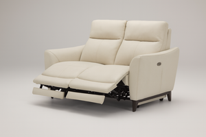 Crosslin Leather Power Loveseat Set