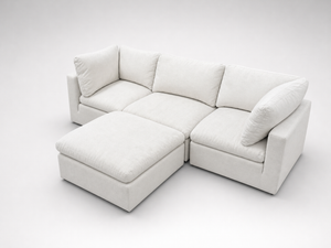4Pc Cream Cloud Sectional