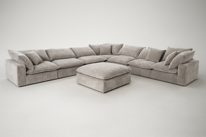 Sereen 8-piece Fabric Modular Sectional, Taupe