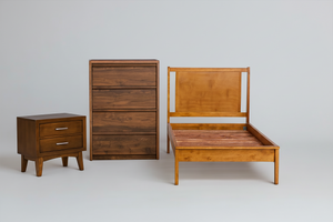 Cherry Twin Bed frame, Dresser and End Table Set