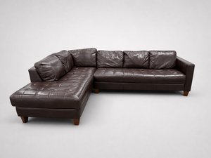 Macy’s Brown Leather Sectional