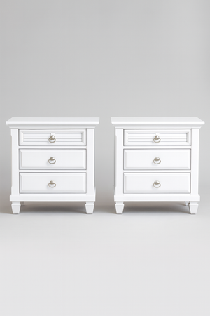 White Nightstand Set
