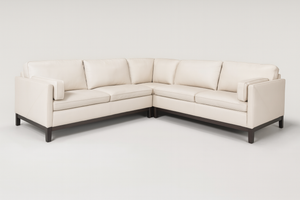 White Leather Sectional