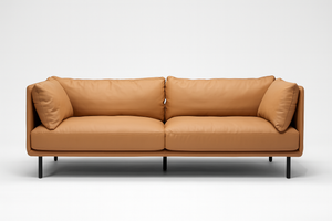 Crate & Barrel Wells 84” Leather Sofa
