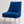 Modern Royal Blue Velvet Accent Chair with Gold Legs