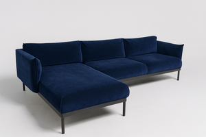 Ikea Blue Velvet Sectional
