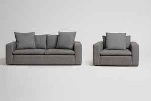 Gray Cloud Sofa & Chair